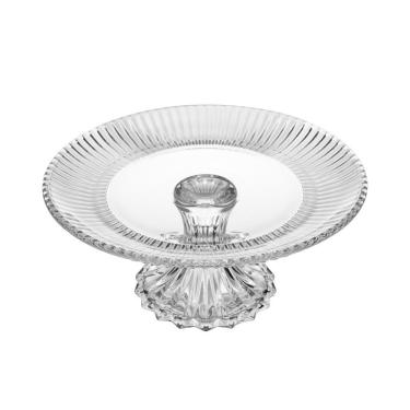 Imagem de Prato Para Bolo Com Pé De Cristal Renaissance 25cm Lyor 25x12cm