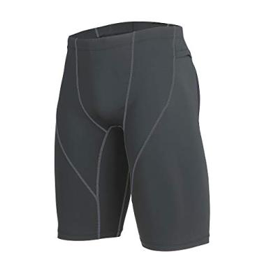 Imagem de beroy Short masculino de compressão, treino, atletismo, treino, camada de base esportiva justa com um bolso