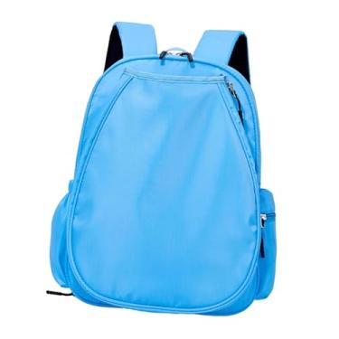 Imagem de simhoa Mochila de tênis, mochila elegante, grande capacidade, versátil, bolsa esportiva para raquete de badminton, Azul