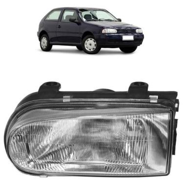 Imagem de Farol Dianteiro Gol G2 Bola 1995 A 2005 Máscara Cromada - Automotive I