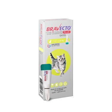 Imagem de Bravecto Plus Antipulgas MSD Para Gatos 1,2 A 2,8kg 112,5mg