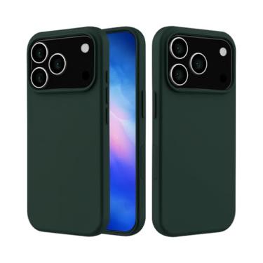Imagem de Capa Capinha Case Premium Compatível Com iPhone 17 PRO Aveludada Anti Impacto Reforçada Silicone Emborrachado Com Proteção De Câmera (VERDE ESCURO)