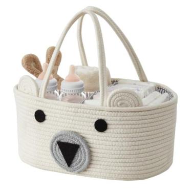 Imagem de Canasto Organizador de Pañales DECOMOMO Oso Teddy 38x25x17 cm