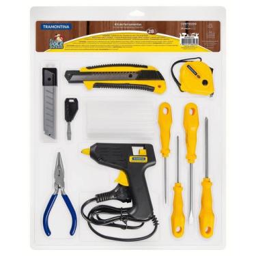 Imagem de Kit de Ferramentas Tramontina com Pistola de Cola Quente Chaves de Fen