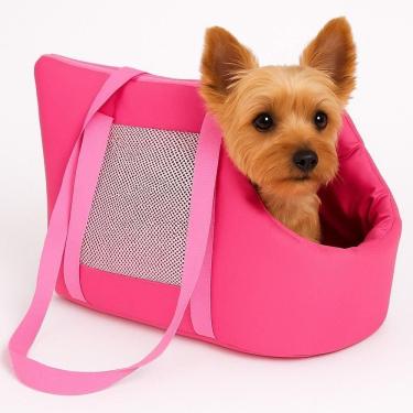 Imagem de Bolsa De Transporte Dobrável Para Pets – Conforto, Segurança E Praticidade Em Viagens - Rosa