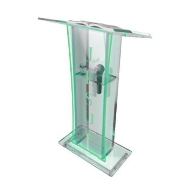 Imagem de Púlpito Bonito Resistente Com Led Gravação Igreja E Empresas - AcriHou