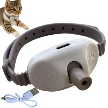 Imagem de Coleira Laser interativo Gatos Pet Brinquedo Divertido Caça Diversao Usb Recarregavel