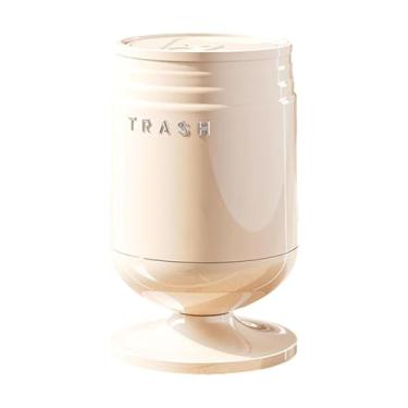 Imagem de AFXGUSD Lixeira Doméstica Grande com Tampa, Ideal para Cozinha, Escritório, Hotel, Apartamento E Sala de Jantar, Branco, M