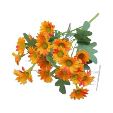 Imagem de BuquêS De Flores De Cerejeira Artificiais – Arranjos Decorativos Adequados Para Centros De Mesa, Vasos E DecoraçãO De Interiores.(1,laranja-9)