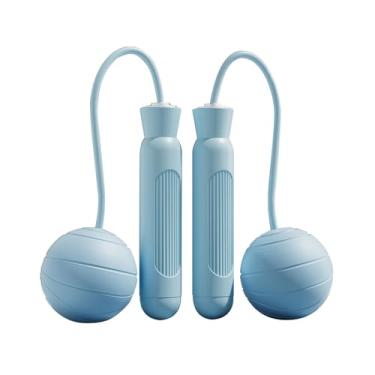 Imagem de ZJchao Corda de Pular, Corda de Pular Sem Com Peso de Operação Silenciosa e Comprimento Ajustável para Adultos, Estudantes, Treino de Fitness Em Ambientes Internos e Externos (BLUE)