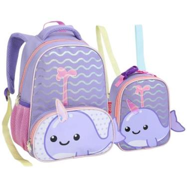 Imagem de Kit Mochila Pequena E Lancheira Térmica Infantil Escola Creche 0 a 4 A