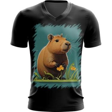 Imagem de Camiseta Gola V Capivara do Bem Animalzinho 16 - Kasubeck Store, M