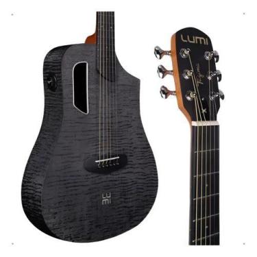 Imagem de Violão Tagima Lumi-X Mini 36" HPL Black Flamed c/ Efeitos e Bluetooth 