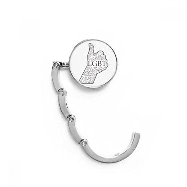Imagem de LGBT Gancho de mesa com fecho decorativo e bandeira de arco-íris