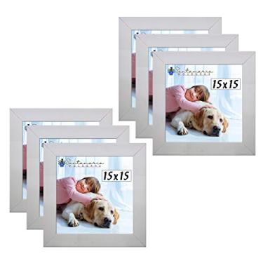 Imagem de Kit 6 Porta Retrado Molduras 15x15 Branco