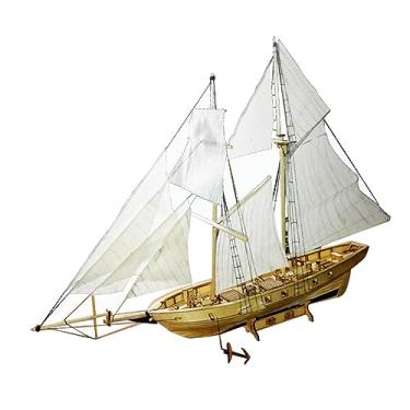 Imagem de Generic Quebra-cabeça 3D Craft Craft DIY Modelo de barco de madeira Hobby Boat Puzzle, Kits de construção divertidos Modelo de navio, Navio de vela náutica
