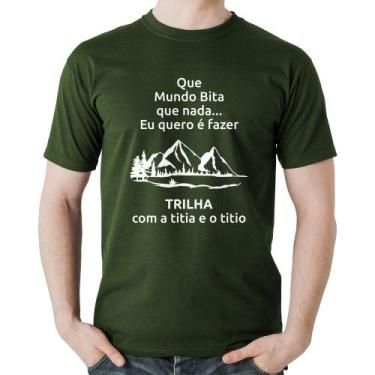 Imagem de Camiseta Algodão Trilha Com A Titia E O Titio Trekking - Foca Na Moda