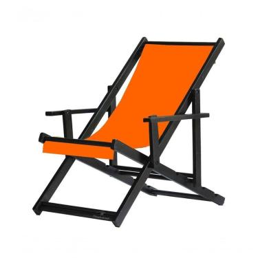 Imagem de Espreguiçadeira Preguiçosa Dobrável Black Cb-laranja