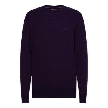 Imagem de Suéter Tommy Hilfiger Manga Longa Tricot Wcc Signature Azul-Masculino