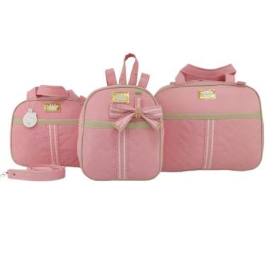 Imagem de Bolsa maternidade 3 peças laço - LET BABY BOLSAS DE MATERNIDADE, Rosa