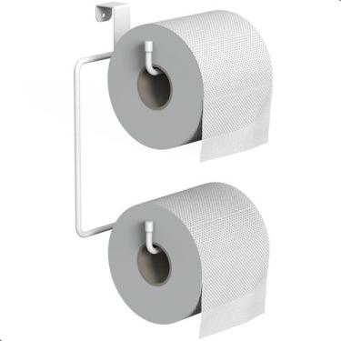 Imagem de Suporte Papel Higiênico Duplo Para Caixa Acoplada Porta Papel Preto Br