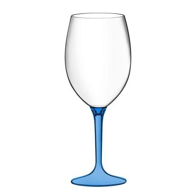 Imagem de Taça Transparente Acrílico Espumante Haste Colorida Boccati Cor:azul