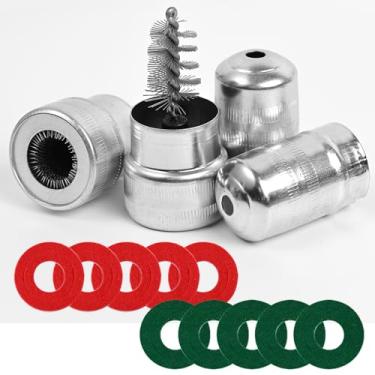 Imagem de Ferramentas de limpeza de escova de terminal de bateria automotiva limpador de terminal de sujeira clipe de cabeça de garrafa de sujeira fio de arruelas de corrosão de sujeira protetor de fibra