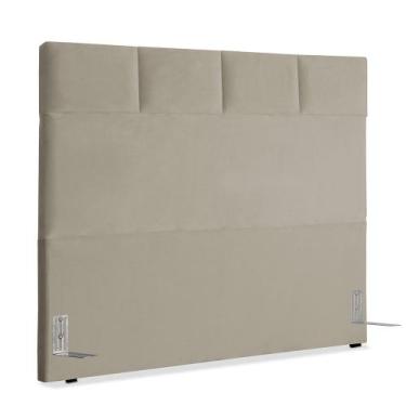 Imagem de Cabeceira de Cama Box Viúva 128 cm Marjorie Inspire House Suede Veludo