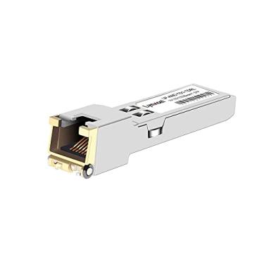 Imagem de Lynxcel Módulo de cobre SFP para RJ45 de 1,25 G, transceptor Ethernet SFP 10/100/1000Base-T, até 100 m para switch de fibra, conversor de mídia, placa de rede de fibra óptica e outros dispositivos de