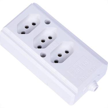 Imagem de Tomada Barra Intern.B Tripla 2P+T20A Branco - INTERNEED