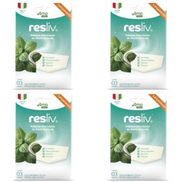 Imagem de 4 resliv adesivo odorizante para respiração - amoveri farma