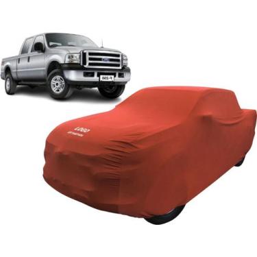 Imagem de Capa Automotiva Tecido Camionete Ford F250 Cabine Dupla - Mz, Vermelha