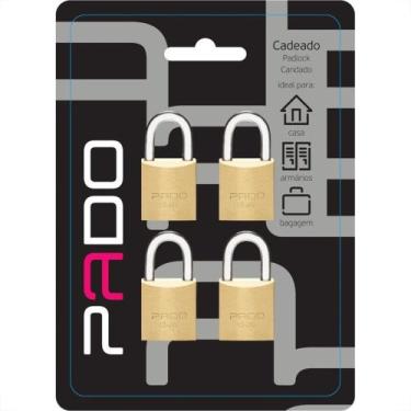 Imagem de Cadeado Pado Segredo Igual 20Mm Blister 4 Pecas