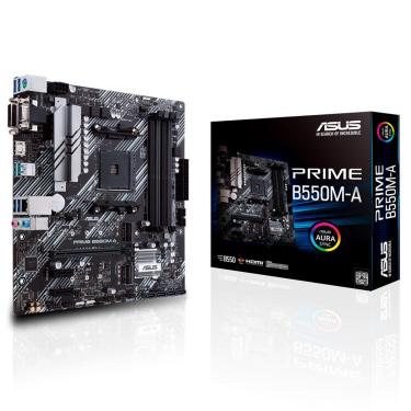 Imagem de Placa Mãe Asus PRIME B550M-A, AMD AM4, DDR4, Chipset AMD B550, mATX
