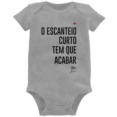 Imagem de Body Bebê O escanteio curto tem que acabar - Foca na Moda, Cinza, P
