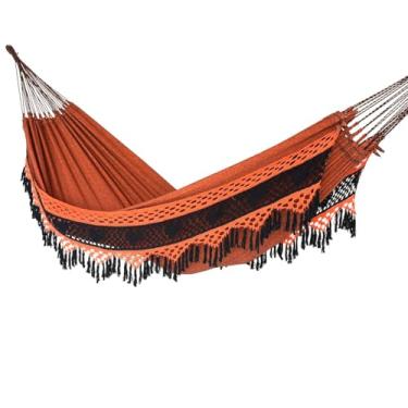 Imagem de Rede de Dormir Descanso Casal Algodão Luxo Gigante Suporta 300 Kg TELHA