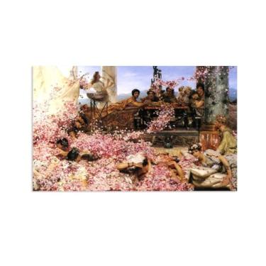 Imagem de MOBYAT Pôster The Roses of Heliogabalus por Lawrence Alma Tadema Prints, reprodução de pintura a óleo, impressão giclée em tela, arte de parede pronta para pendurar para decoração de quarto de casa.