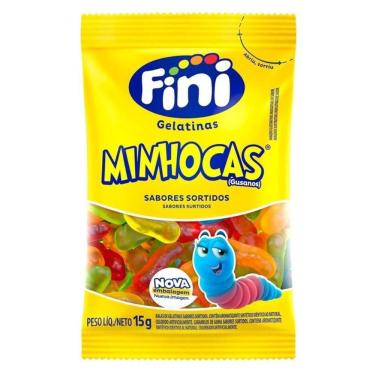 Imagem de Mini Gelatina Minhocas 15g Fini