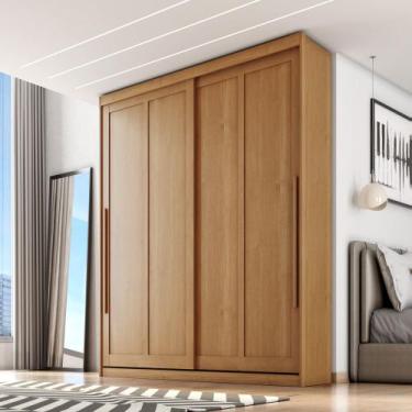 Imagem de Guarda Roupa Casal 2 Portas de Correr Atraente Zanzini, Cinamomo