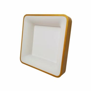 Imagem de Plafon Led Para Sala De Jantar Luminária De Cozinha Sobrepor 36W - 3 em 1 (Dourado)
