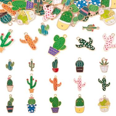 Imagem de Spritewelry Berloques esmaltados de liga de verão, frutas, plantas, esmaltados, sortidos, folhas, flores, pêssego, limão, cacto, estrela-do-mar, pingentes para fazer joias, colar, pulseira, artesanato