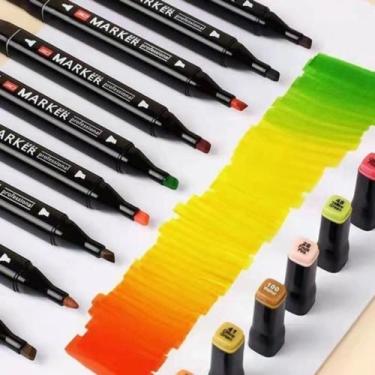 Imagem de Kit Canetinha Ponta Dupla com 24 Cores exclusivas