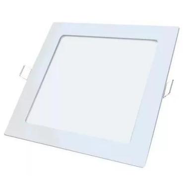 Imagem de Plafon LED de Embutir Quadrado 18W 3000K  Luz Amarela Quente - Intral