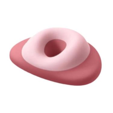 Imagem de Ioensy Almofada de apoio para o pescoço com apoio para a cabeça ergonômico para massagem de salão de beleza, Rosa