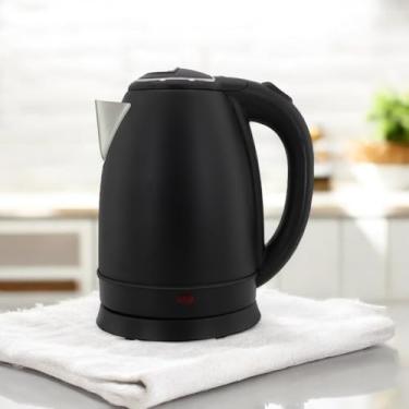 Imagem de Chaleira Elétrica 1,8L em Inox Preta 127v 1000w Rápida Fervura