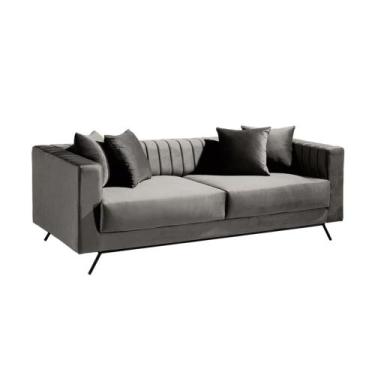 Imagem de Sofá Living Taiti 2,10 - Best Mobília, Veludo Cinza