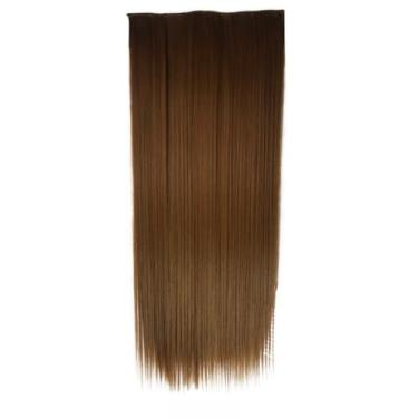 Imagem de Aplique Tic Tac de Cabelo Orgânico 70cm 150g – Textura Natural Similar ao Cabelo Humano (LOIRO_OMBRE_COBRE_LISO_#27/30)