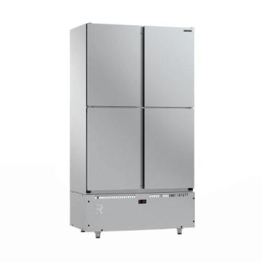 Imagem de Mini Câmara 4 Portas Resfriados 744l Inox 0 A 7ºc Ar Forçado Motor Inf