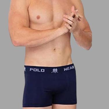 Imagem de Cueca Masculina Boxer Polo Wear, P, Azul
