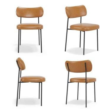Imagem de Conjunto 4 Cadeiras Fixa Stela material sintético para Escritório  Val